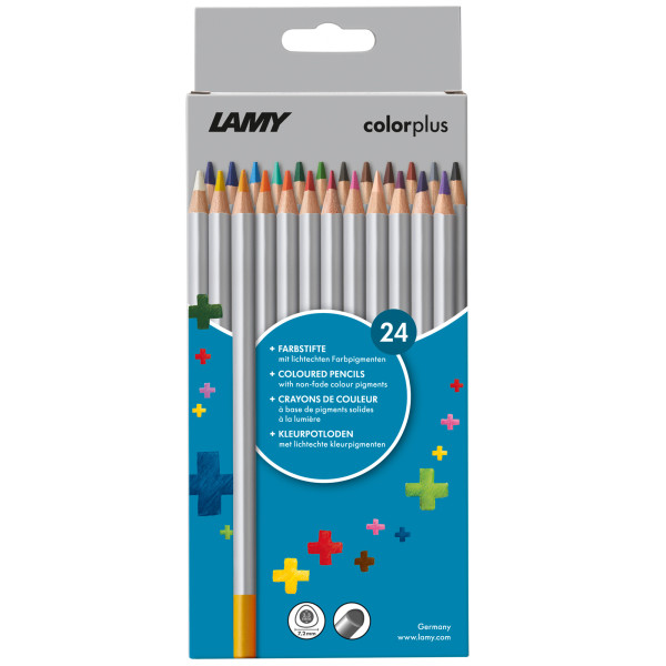 24 dünne & dreieckige LAMY Buntstifte colorplus