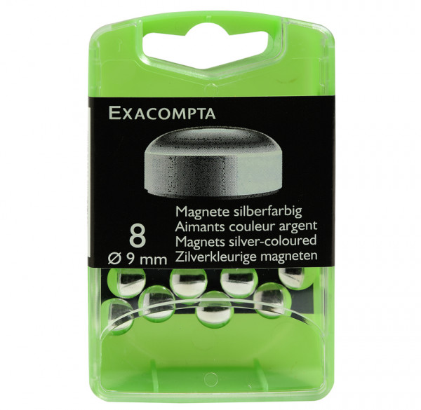 Exacompta Magnete silberfarbig 8 Stück