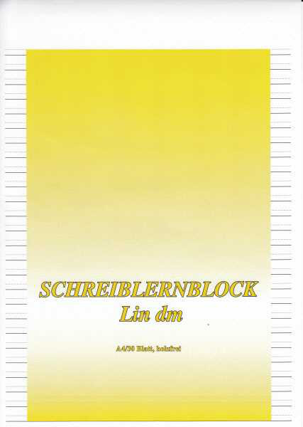 Schreiblernblock DIN A4 Lineatur DM 30 Blatt