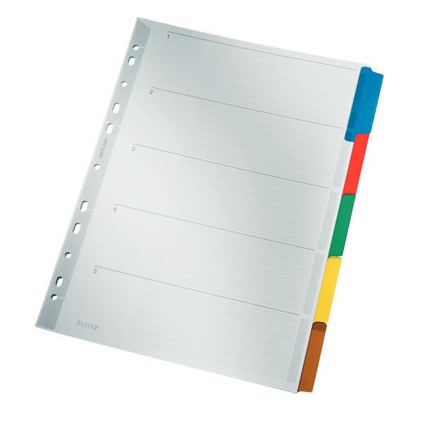 Leitz Karton Register A4 mit 5 Farben