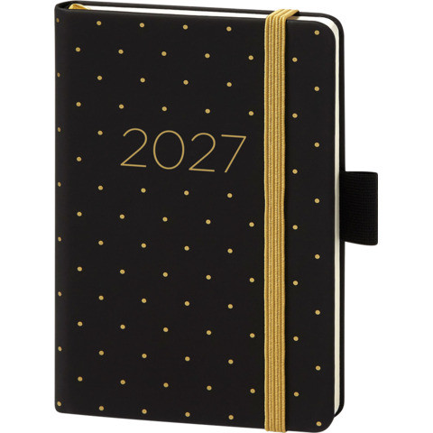 Kunstleder Terminplaner A6 gold | 1 Woche 2 Seiten 2027