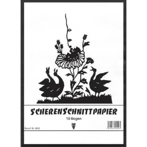 Scherenschnittpapier A3 schwarz 10 Blatt