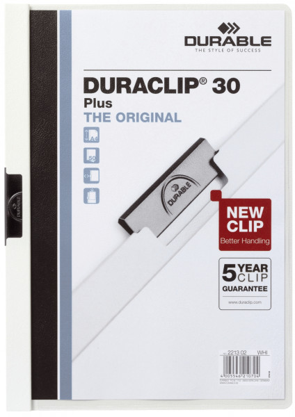 Durable Duraclip Klemmmappe weiß