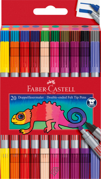 20 Filzstifte dicke+dünne Spitze Faber-Castell