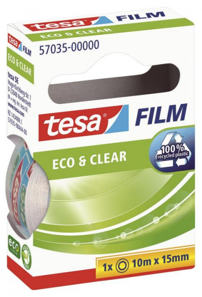 tesafilm Eco & Clear unsichtbar 10 m x 15 mm