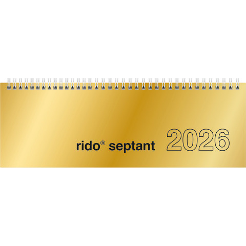 RIDO septant Tischkalender Querkalender | 1 Woche 2 Seiten 2026