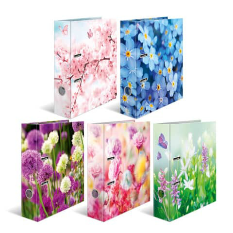 10 Motivordner Blumen A4 | 7cm breit SPARPAKET