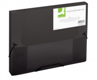 Q-CONNECT Sammelbox transparent schwarz Q-CONNECT Sammelbox transparent schwarz