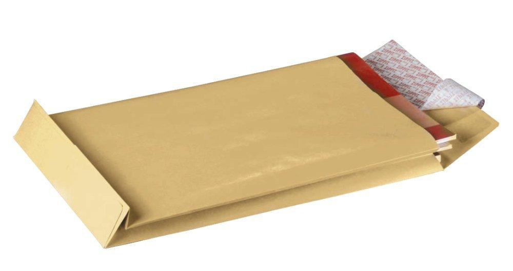 Faltentaschen B4 ohne Fenster mit 20 mm-Falte 130 g/qm, braun 10 Stück