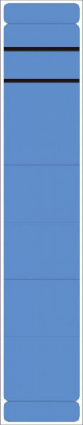 Ordner Rückenschilder 39x192mm schmal und kurz blau selbstklebend