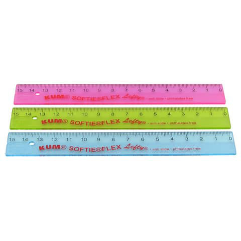 Lineal 15 cm Linkshänder Kunststoff bruchsicher KUM