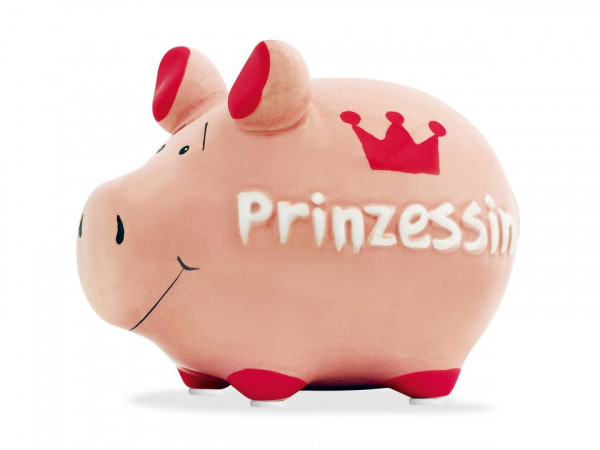 Sparschwein aus Keramik klein Prinzessin