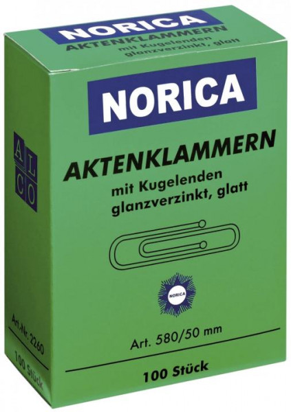 Norica Aktenklammern mit Kugelenden