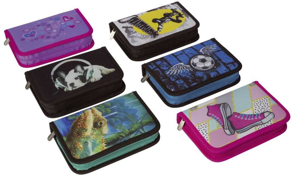 Schüleretui, Federmäppchen gefüllt 32-teilig