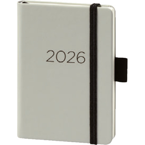 Kunstleder Terminplaner A6 grau | 1 Woche 2 Seiten