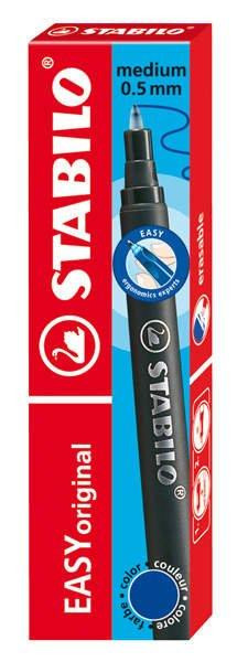 3 STABILO Easy Tintenroller Patronen blau