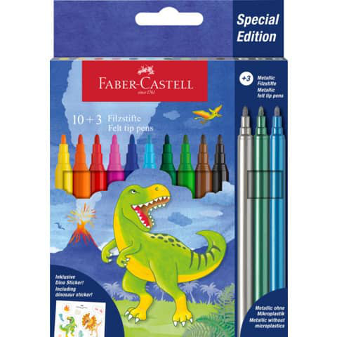 13 Dino Filzstifte inkl. Metallic FABER-CASTELL