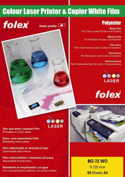 folex Kopierfolien weiß A4 klar transparent 50 Folien