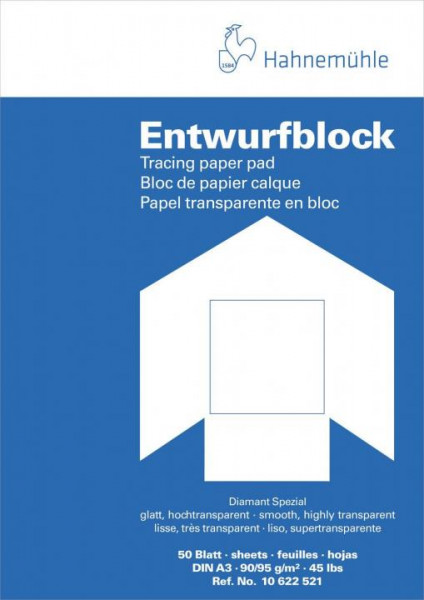 Transparentpapierblock A3 90/95 g/qm 50 Blatt