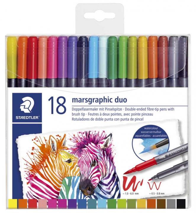 staedtler marsgraphic duo watercolour brush pens
