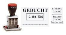 COLOP Datum Stempel + Gebucht