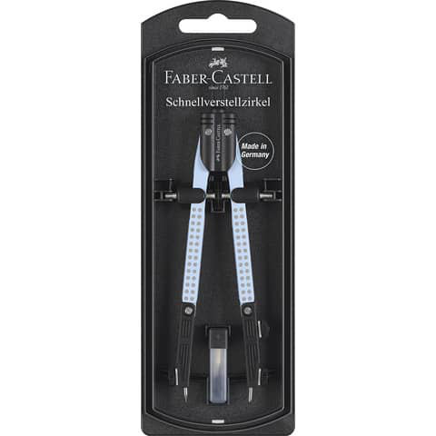 FABER CASTELL Schnellverstell Zirkel Grip hellblau
