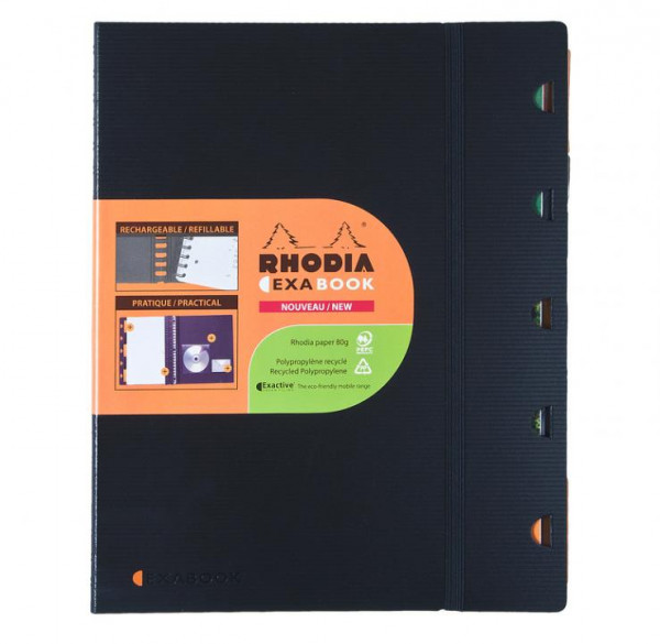 Rhodia Exabook A5 kariert schwarz