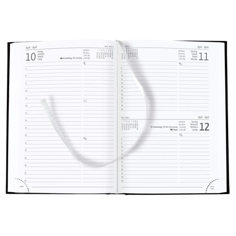 Buchkalender DIN A5 Terminplaner Balacron schwarz