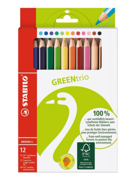Stabilo GreenTrio Buntstifte umweltfreundlich 12 Farben