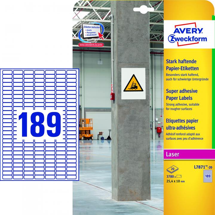 Avery Zweckform L7871 20 Papier Etiketten Weiss Paper Markt Buroartikel Schulbedarf Burobedarf