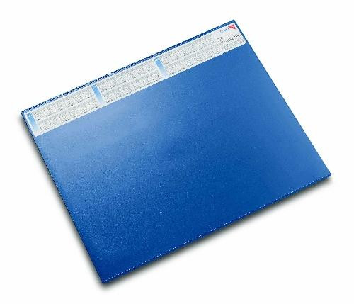 Schreibunterlage mit Vollsichtreiter und Kalender blau