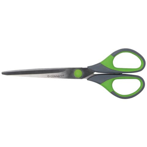Rechtshand Schere 17,5cm spitz Soft Grip grün/grau