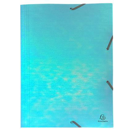 Sammelmappe A3 Plastik Regenbogen Effekt azurblau