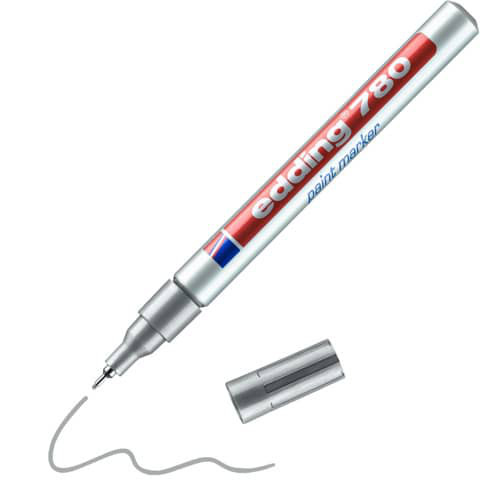 Edding 780 Lackmalstift feine Spitze 0.8mm wasserfest silber