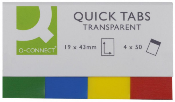 Q-CONNECT Haftmarker Transparent 20 x 50 mm