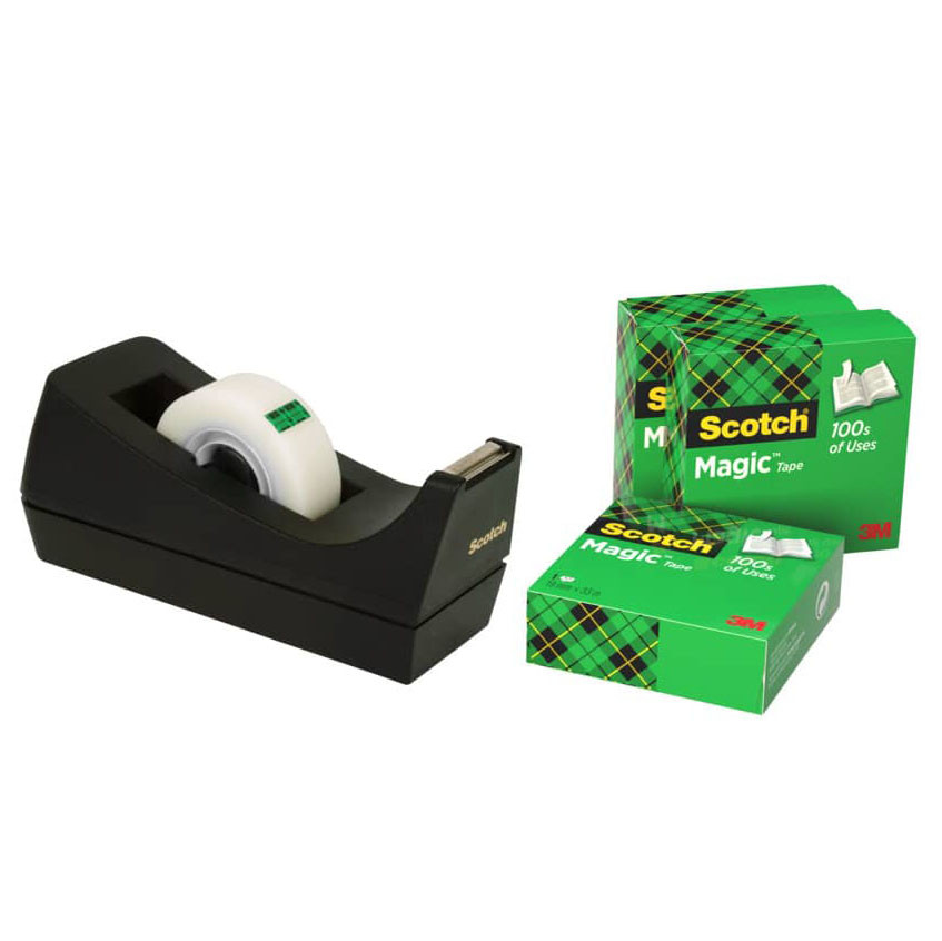 Scotch Tischabroller schwarz inkl. 3 Rollen Klebeband