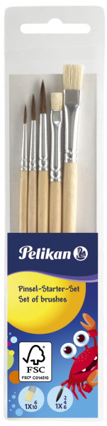 Pelikan Pinselset Haar- (Stärke 2,4,6) und Borstenpinsel