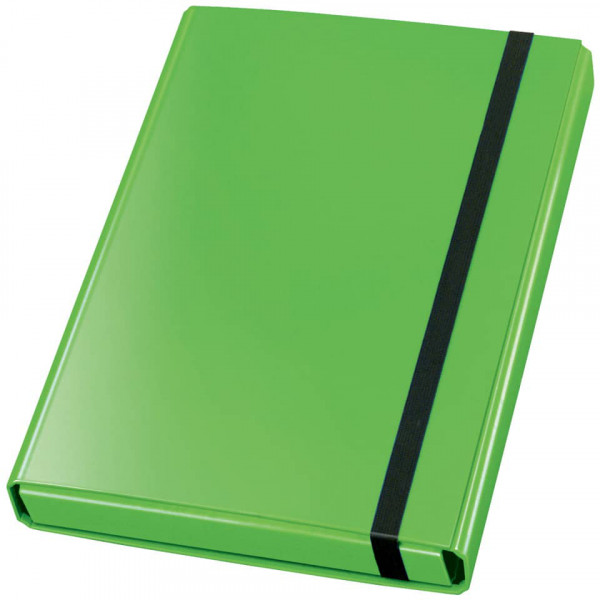 Heftbox DIN A4 Pappe mit Gummiband grün