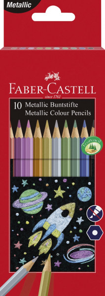 Faber-Castell Buntstifte metallic 10 Farben