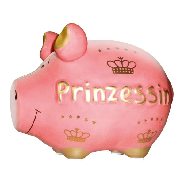 Sparschwein aus Keramik klein Prinzessin