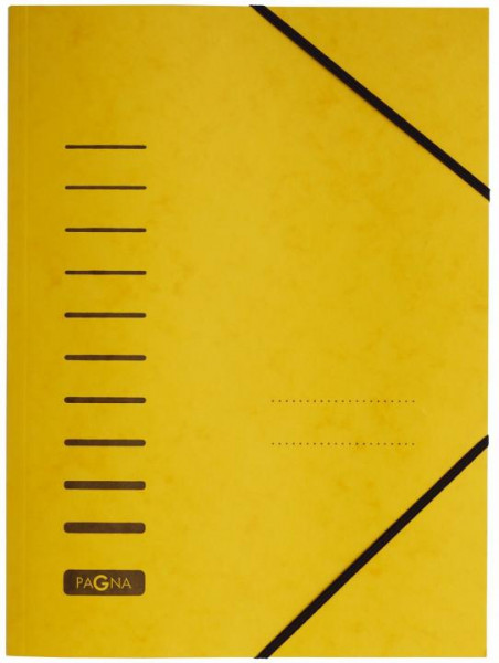 Pagna Gummizugmappe A4 aus Karton gelb