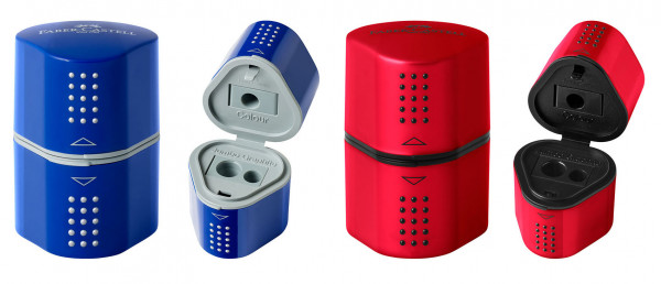 FABER-CASTELL  Doppel Anspitzer Grip 2001 blau oder rot