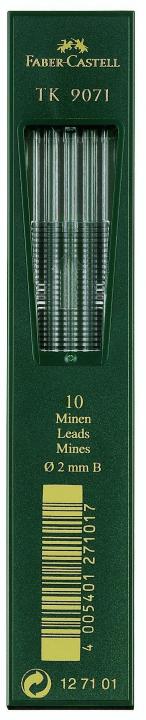 FABER-CASTELL TK-Minen 9071 tiefschwarz Härtegrad HB 10 Minen
