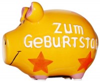 Sparschwein klein orange Geburtstag Sparschwein klein orange Geburtstag