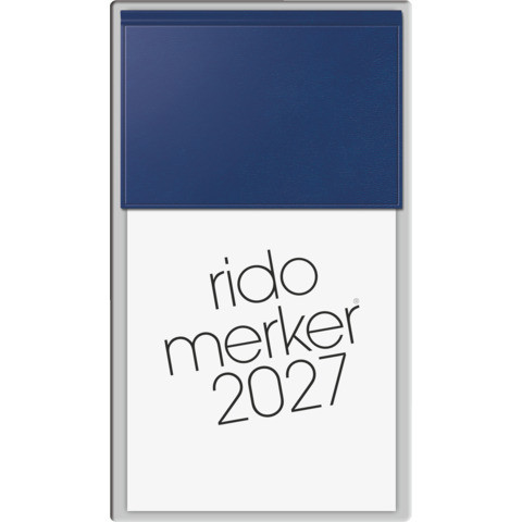 Tischkalender Abreißkalender MERKER 1 Tag 1 Seite blau