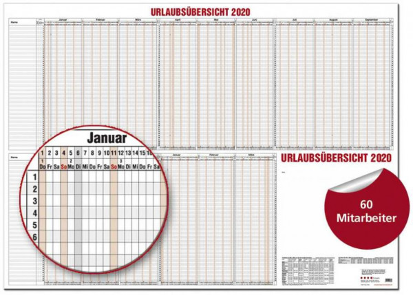Guss 12 80v Urlaubsplaner 2020 Paper Markt Buroartikel