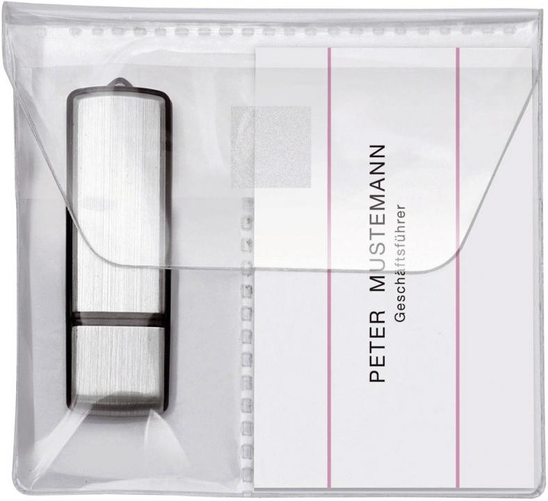 Veloflex Transparent Usb-Stick Hülle 10 X 10 Cm (B X H) 2 Usb-Sticks/1 Usb-Stick 1 Visitenkartepolypropylen 5 St./Pack. - Image 3