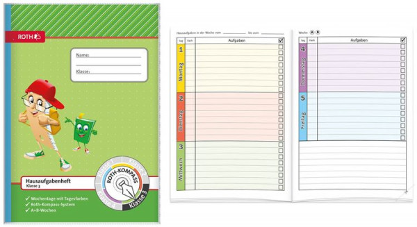 Roth Schreiblern Hausaufgabenheft 3.Klasse Format A5