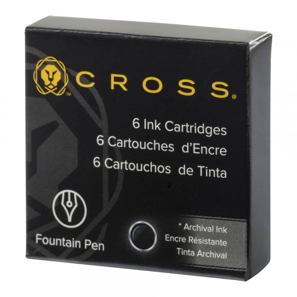 6 CROSS Tintenpatronen schwarz