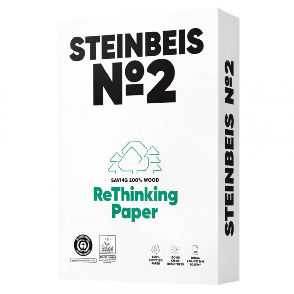 Steinbeis Kopierpapier aus Altpapier A4 80 g/qm weiß 500 Blatt